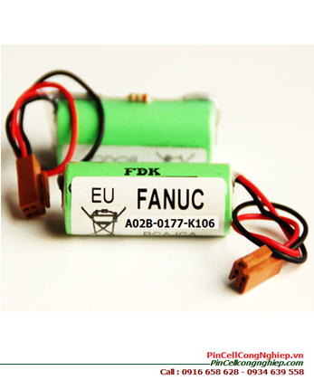 FANUC A02B-0177-K106; Pin nuôi nguồn FANUC A02B-0177-K106 lithium 3v _Made in Japan